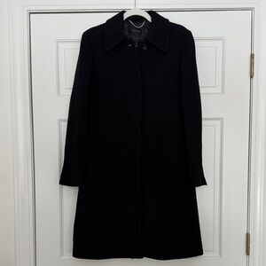 J. Crew Black New lady day topcoat in Italian double-cloth wool blend